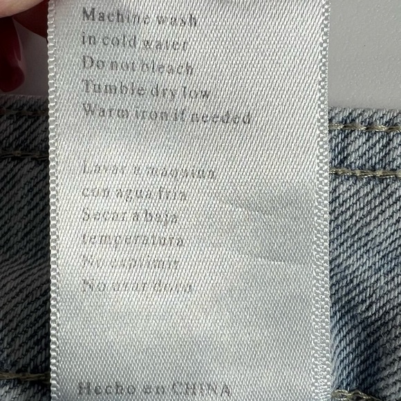 KanCan Winston High Rise Cargo Slim Straight Light Wash Raw Hem Jeans Size 24 - Picture 8 of 10